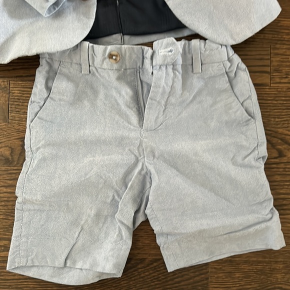 Blue cotton suit - blazer and shorts - Picture 3 of 3